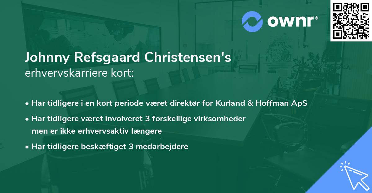 Johnny Refsgaard Christensen's erhvervskarriere kort