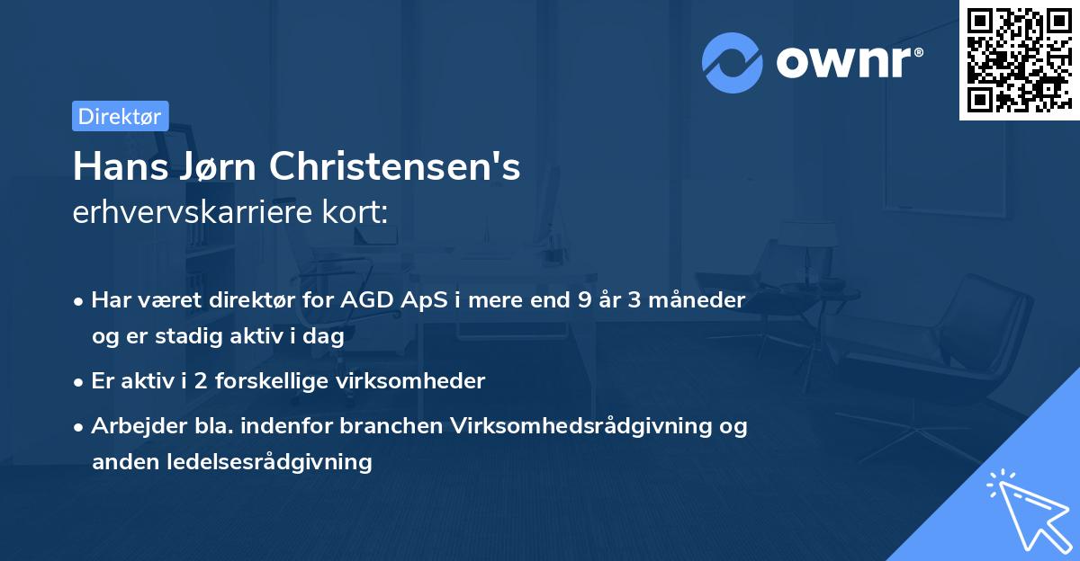 Hans Jørn Christensen's erhvervskarriere kort