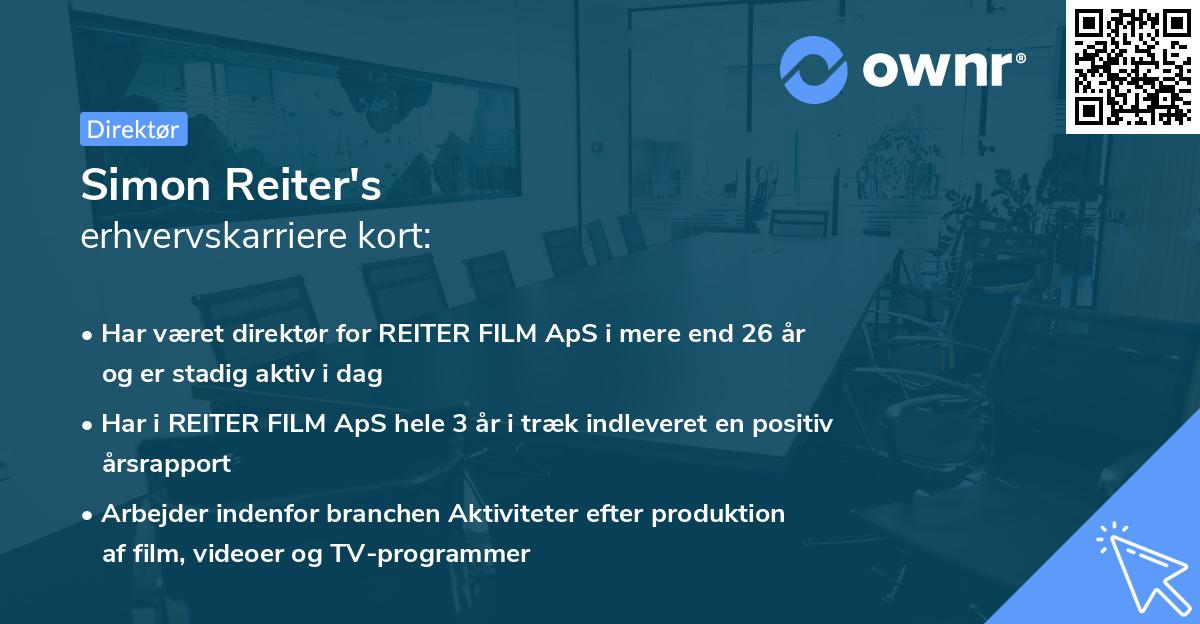Simon Reiter's erhvervskarriere kort