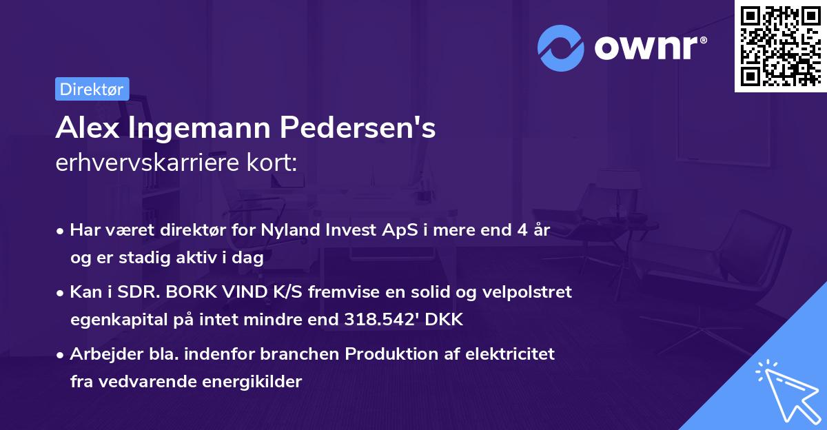 Alex Ingemann Pedersen's erhvervskarriere kort