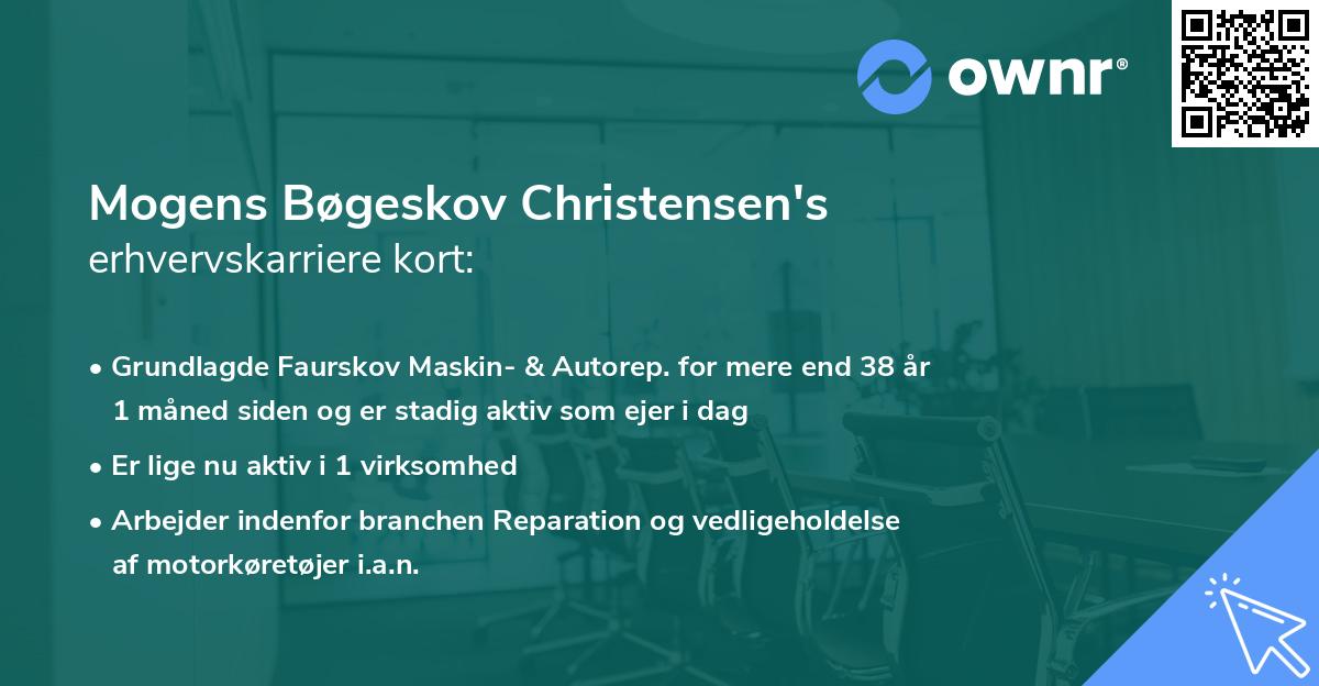 Mogens Bøgeskov Christensen's erhvervskarriere kort