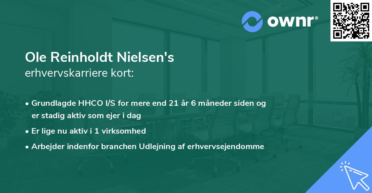 Ole Reinholdt Nielsen's erhvervskarriere kort