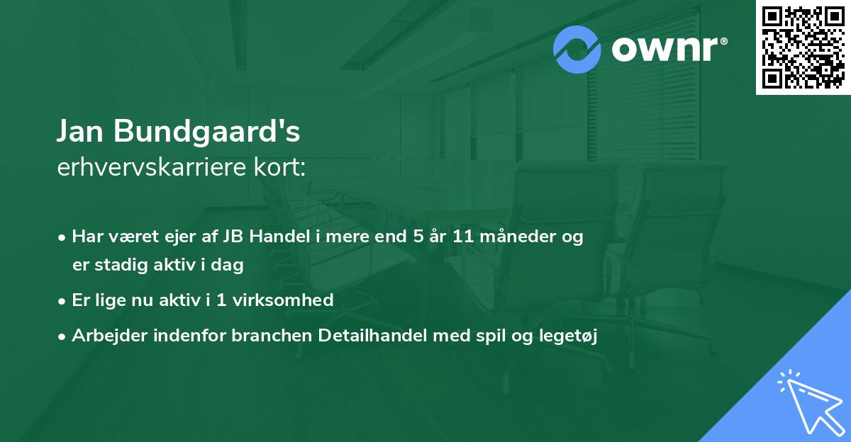 Jan Bundgaard's erhvervskarriere kort