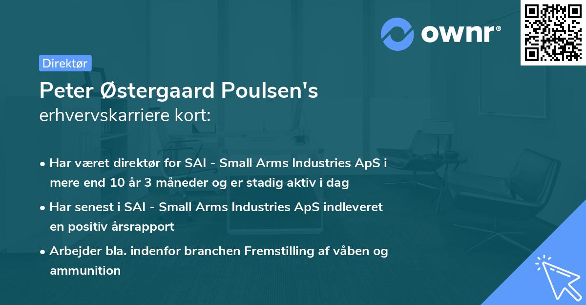 Peter Østergaard Poulsen's erhvervskarriere kort