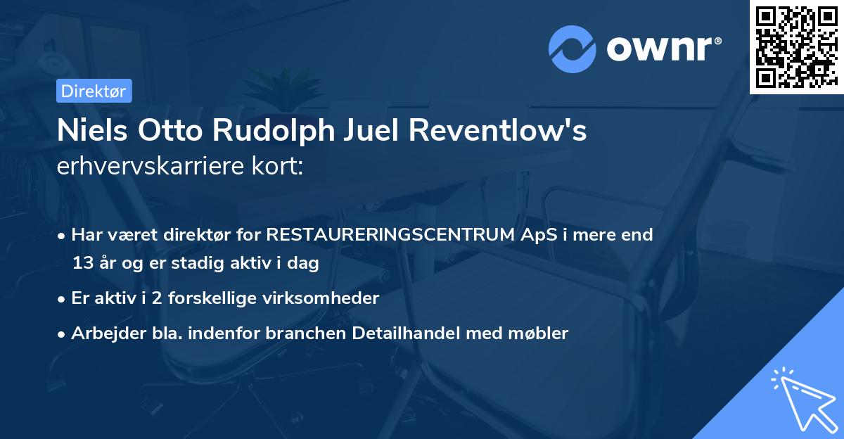 Niels Otto Rudolph Juel Reventlow's erhvervskarriere kort
