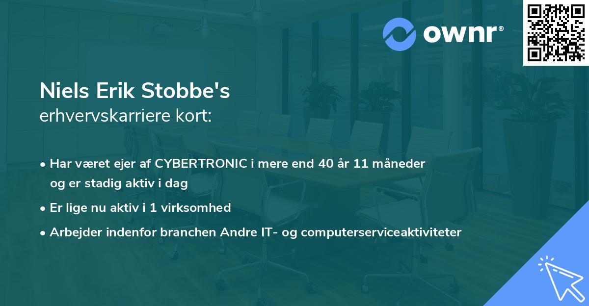 Niels Erik Stobbe's erhvervskarriere kort