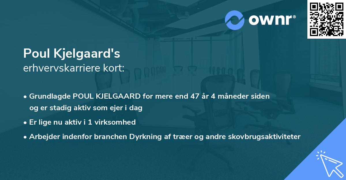 Poul Kjelgaard's erhvervskarriere kort