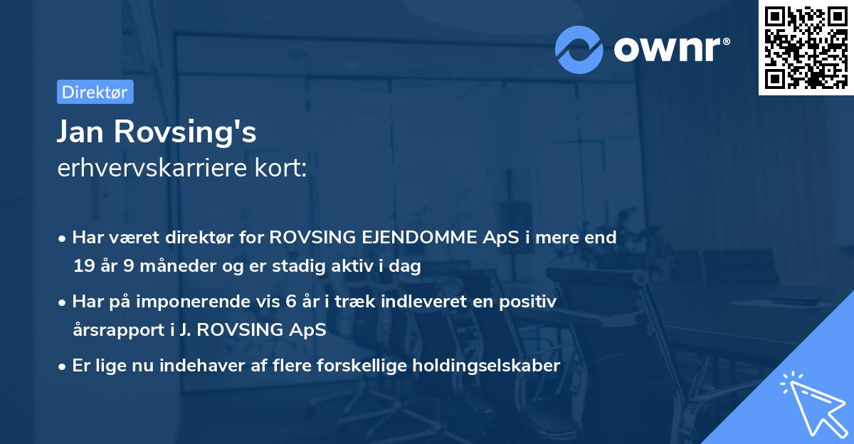 Jan Rovsing's erhvervskarriere kort