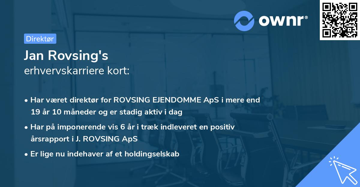 Jan Rovsing's erhvervskarriere kort