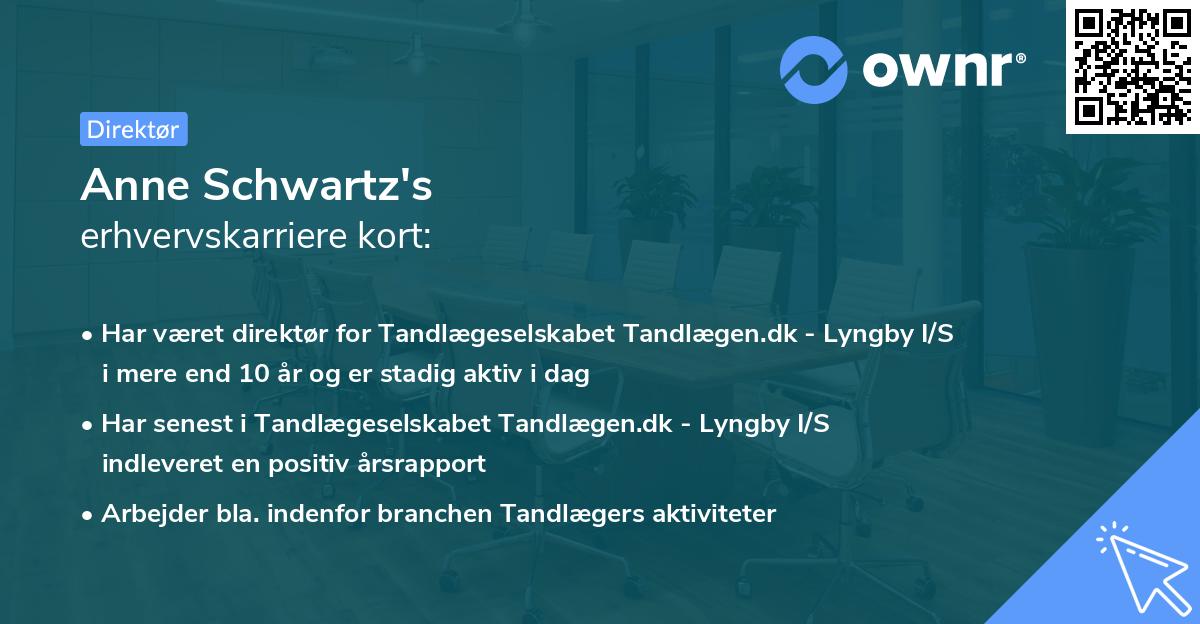 Anne Schwartz's erhvervskarriere kort