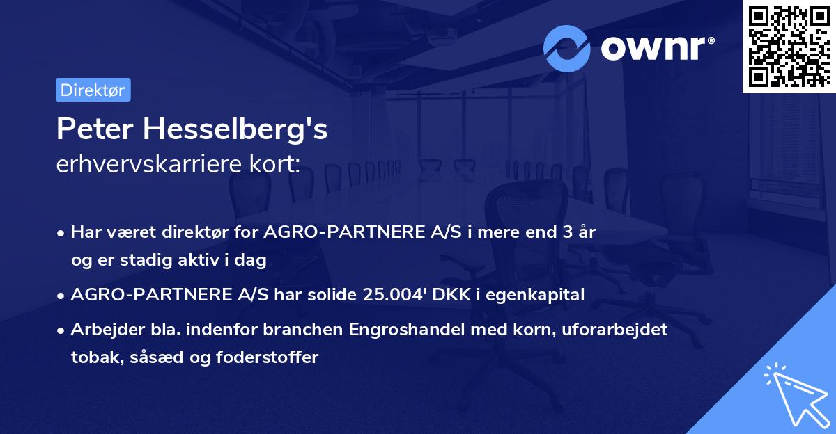 Peter Hesselberg's erhvervskarriere kort