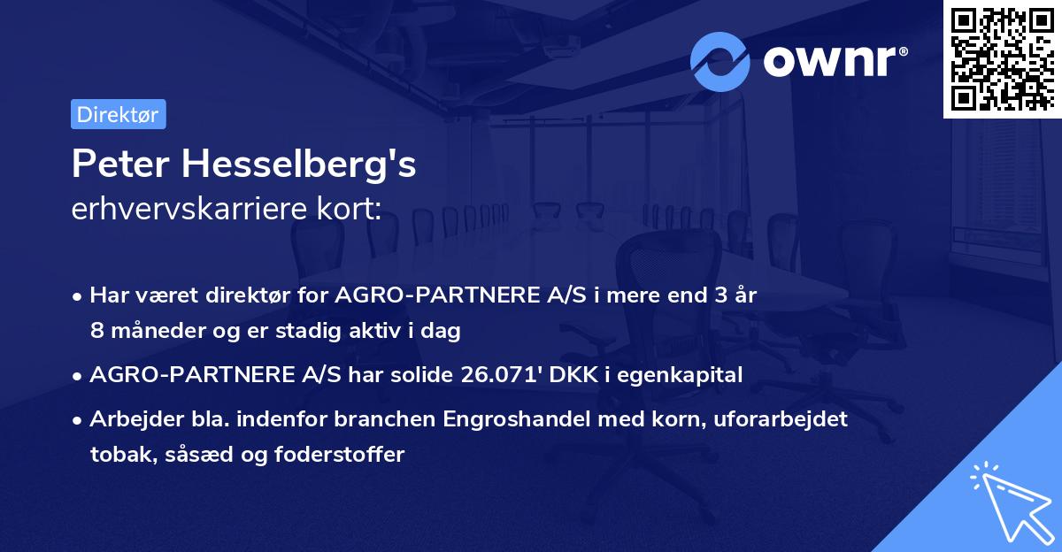 Peter Hesselberg's erhvervskarriere kort