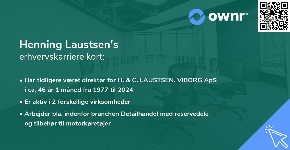 Henning Laustsen's erhvervskarriere kort