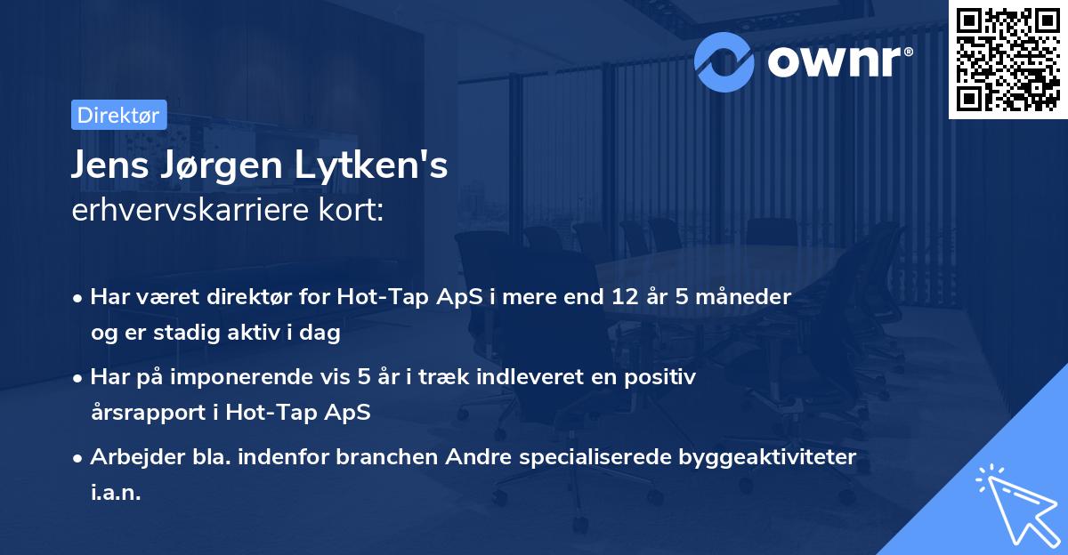 Jens Jørgen Lytken's erhvervskarriere kort