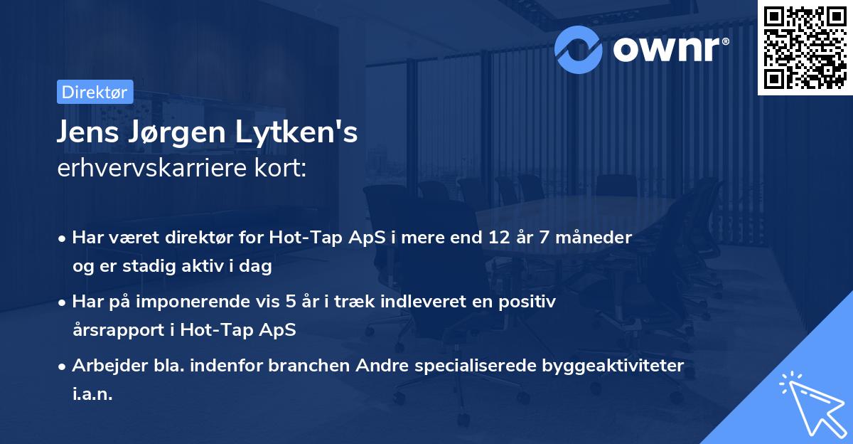 Jens Jørgen Lytken's erhvervskarriere kort