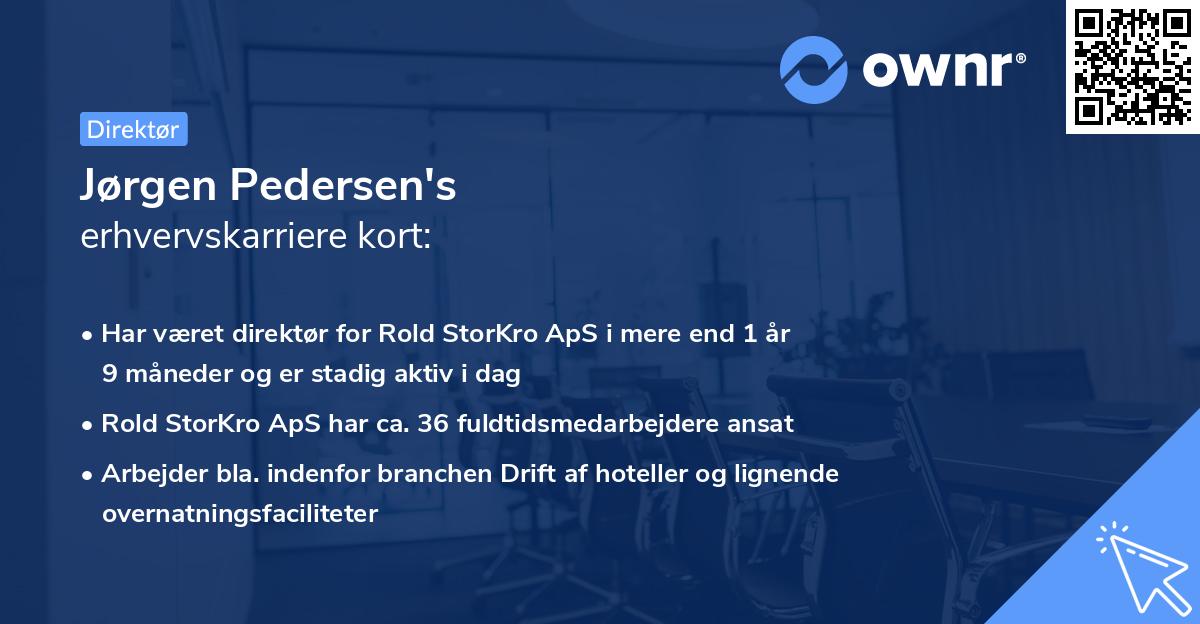 Jørgen Pedersen's erhvervskarriere kort