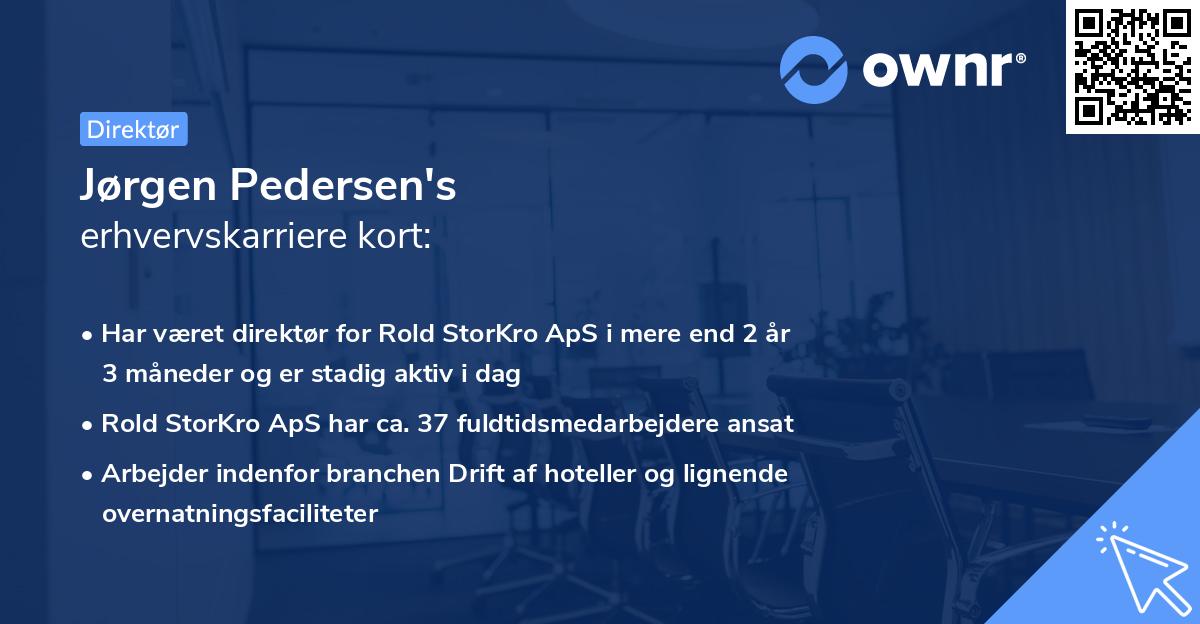 Jørgen Pedersen's erhvervskarriere kort