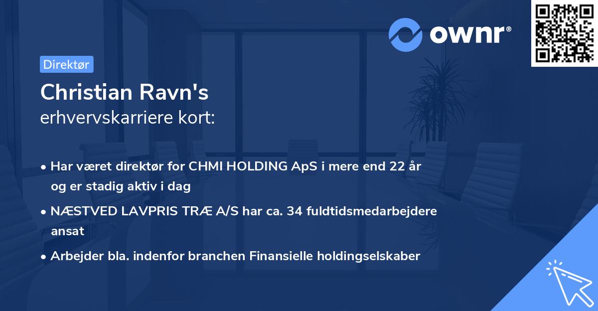 Christian Ravn's erhvervskarriere kort