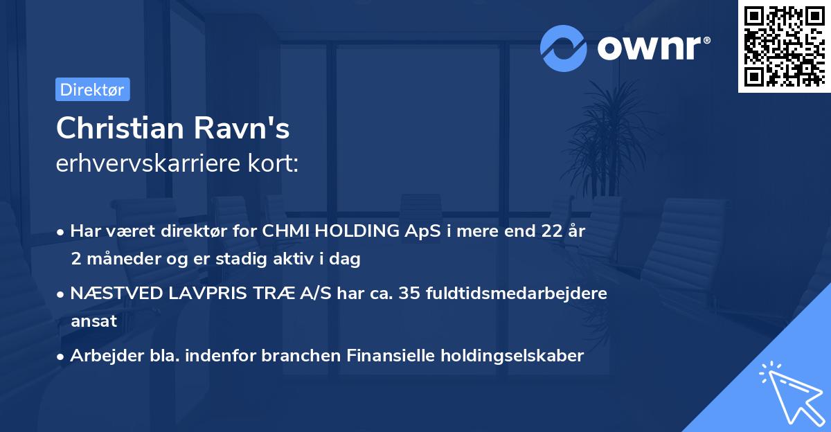 Christian Ravn's erhvervskarriere kort