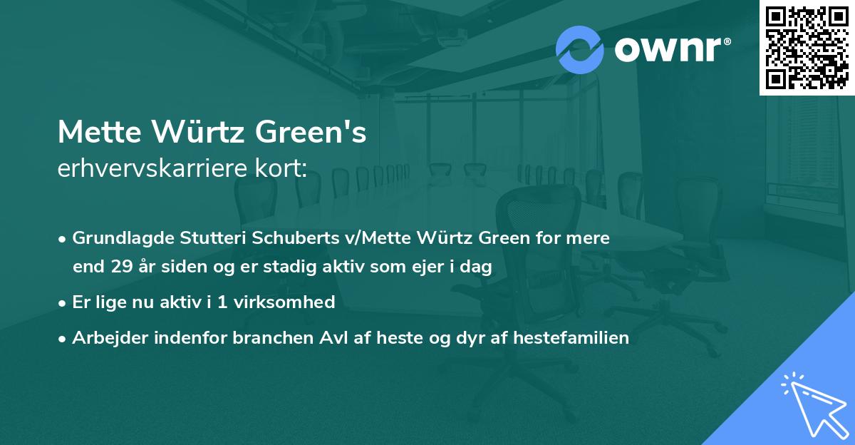 Mette Würtz Green's erhvervskarriere kort