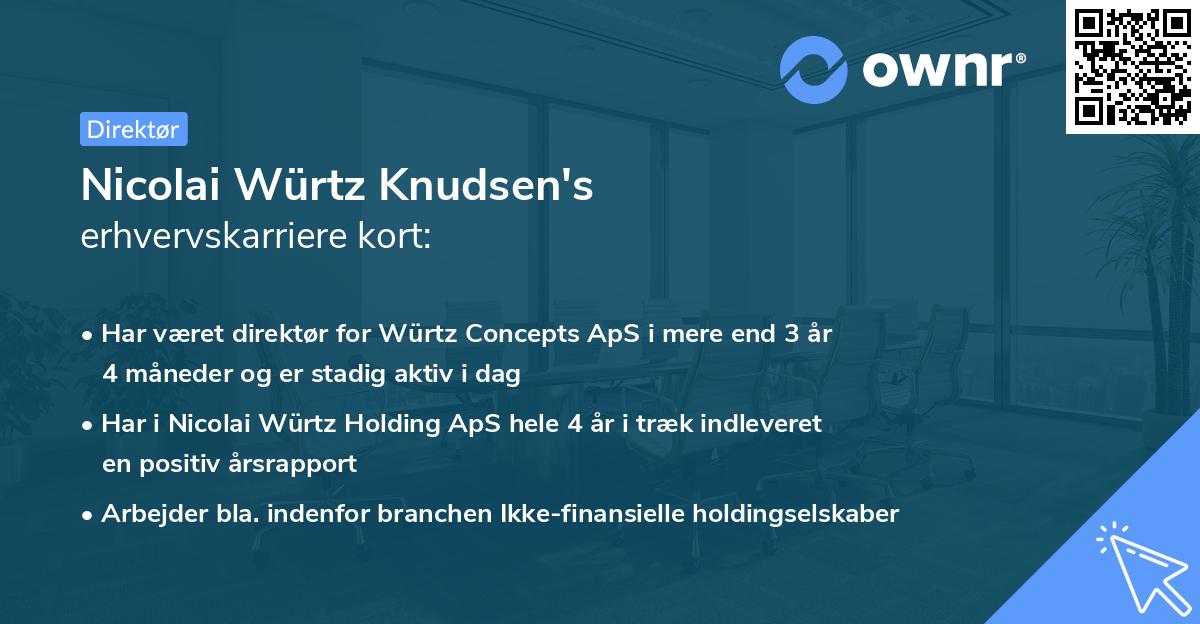 Nicolai Würtz Knudsen's erhvervskarriere kort
