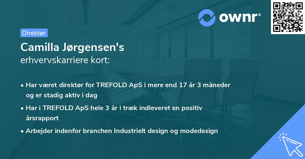 Camilla Jørgensen's erhvervskarriere kort