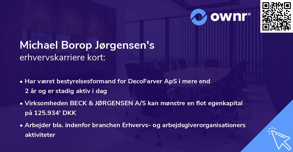 Michael Borop Jørgensen's erhvervskarriere kort
