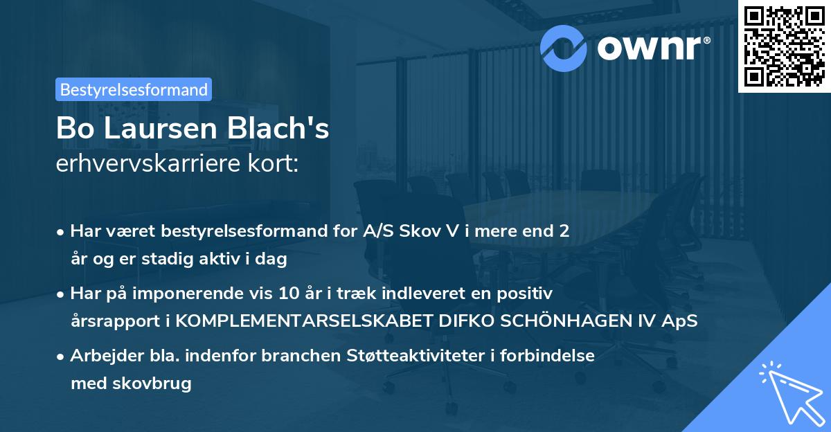 Bo Laursen Blach's erhvervskarriere kort