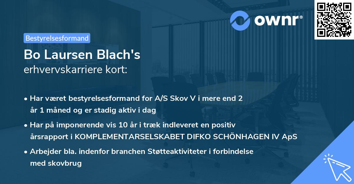 Bo Laursen Blach's erhvervskarriere kort