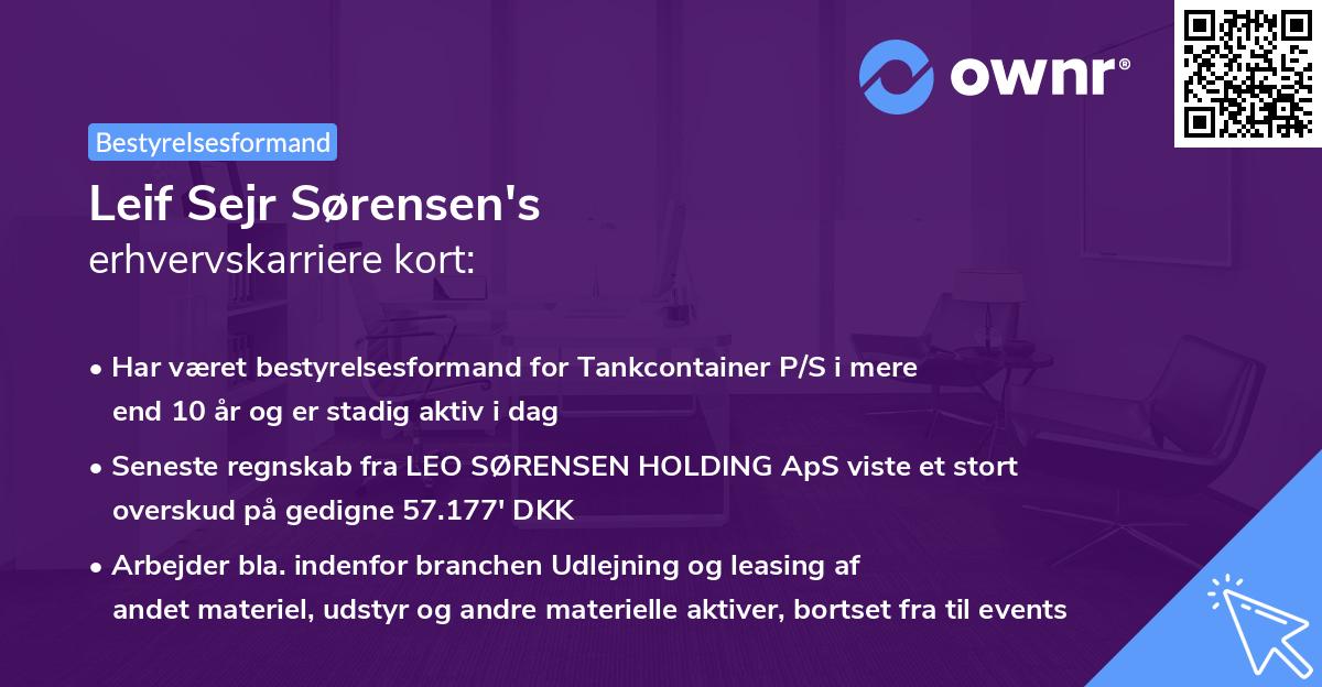 Leif Sejr Sørensen's erhvervskarriere kort