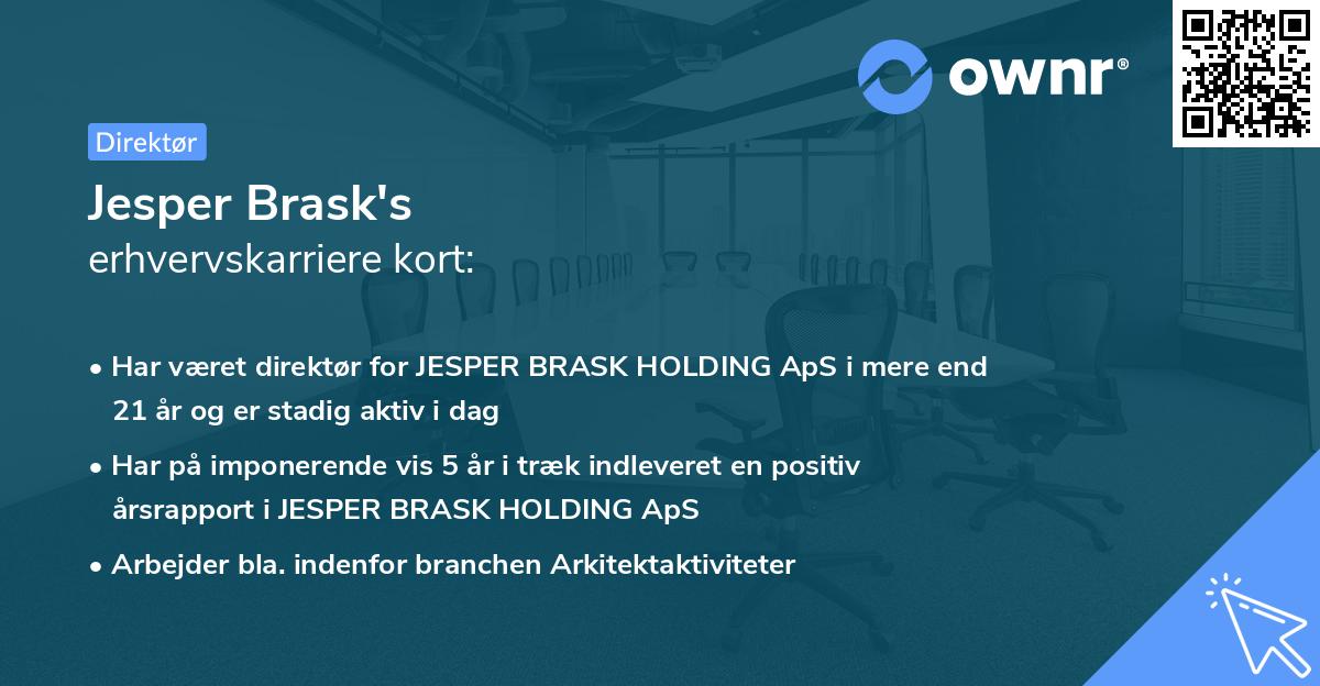 Jesper Brask's erhvervskarriere kort