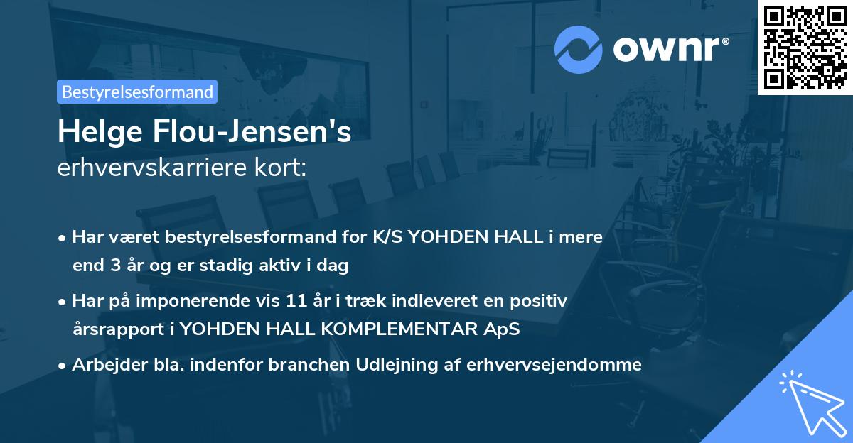Helge Flou-Jensen's erhvervskarriere kort
