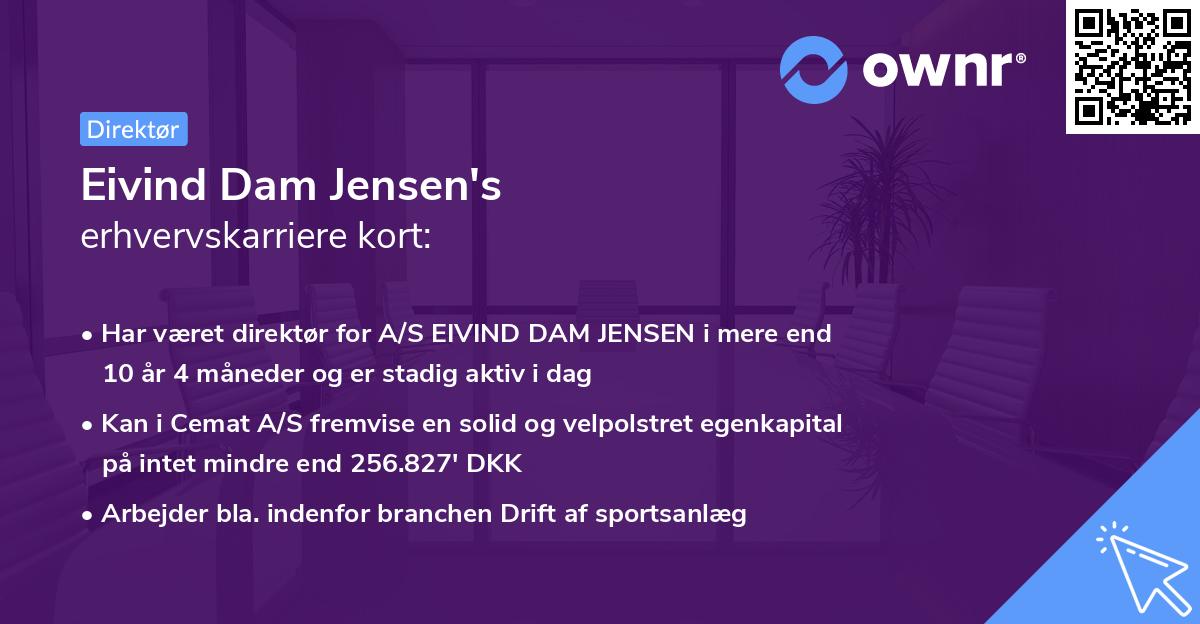 Eivind Dam Jensen's erhvervskarriere kort
