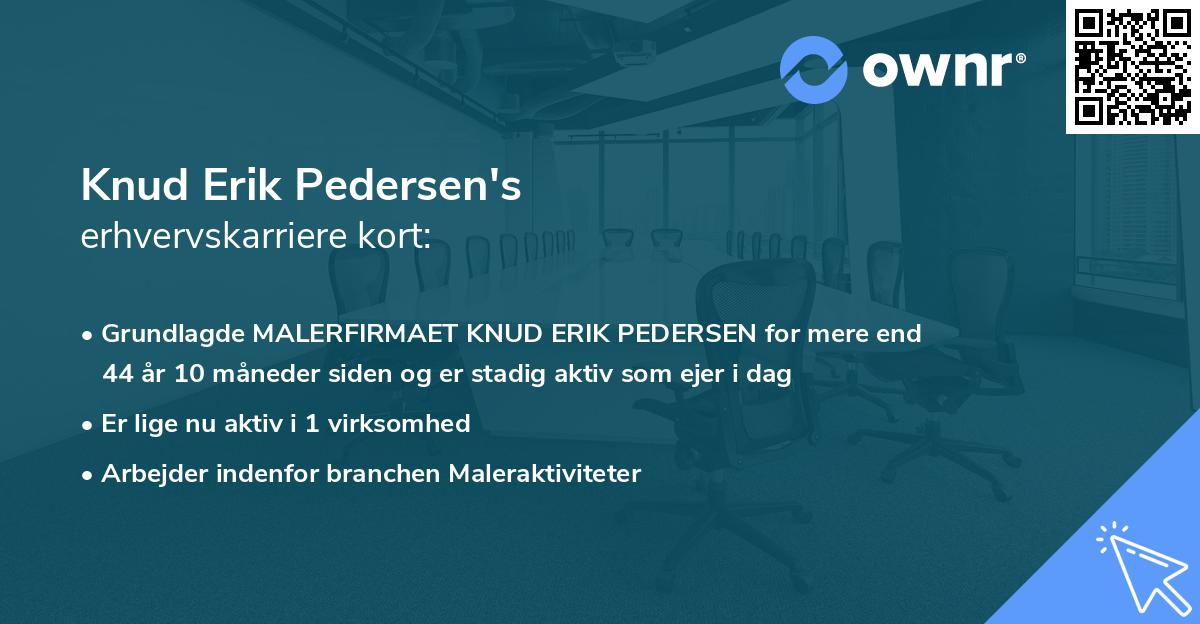Knud Erik Pedersen's erhvervskarriere kort