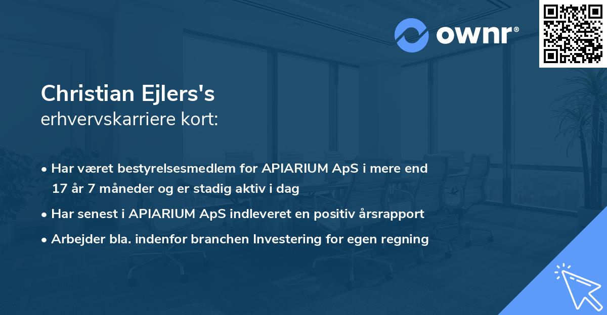 Christian Ejlers's erhvervskarriere kort