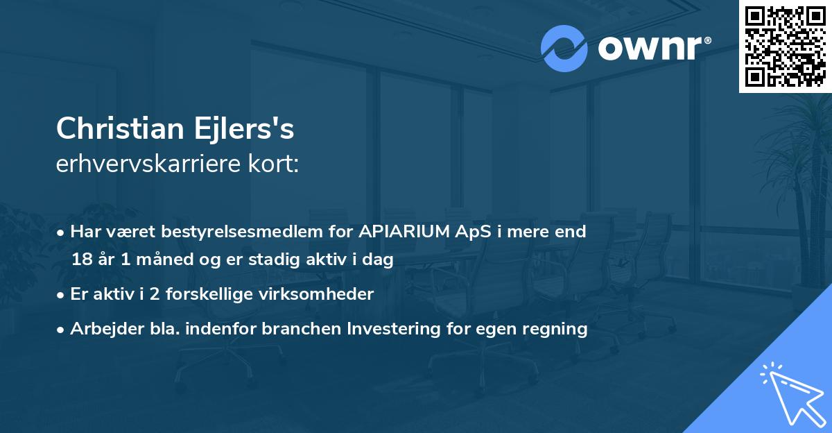Christian Ejlers's erhvervskarriere kort