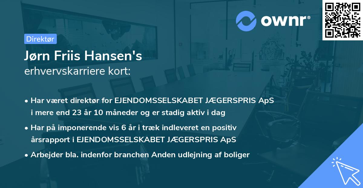 Jørn Friis Hansen's erhvervskarriere kort