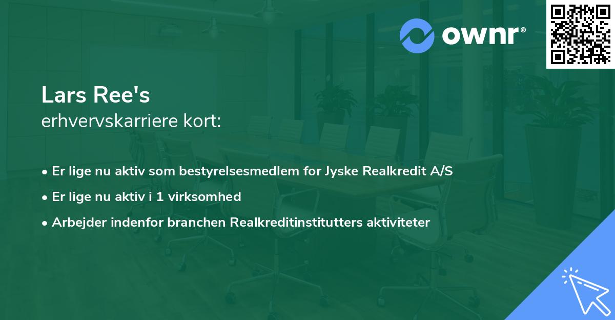 Lars Ree's erhvervskarriere kort