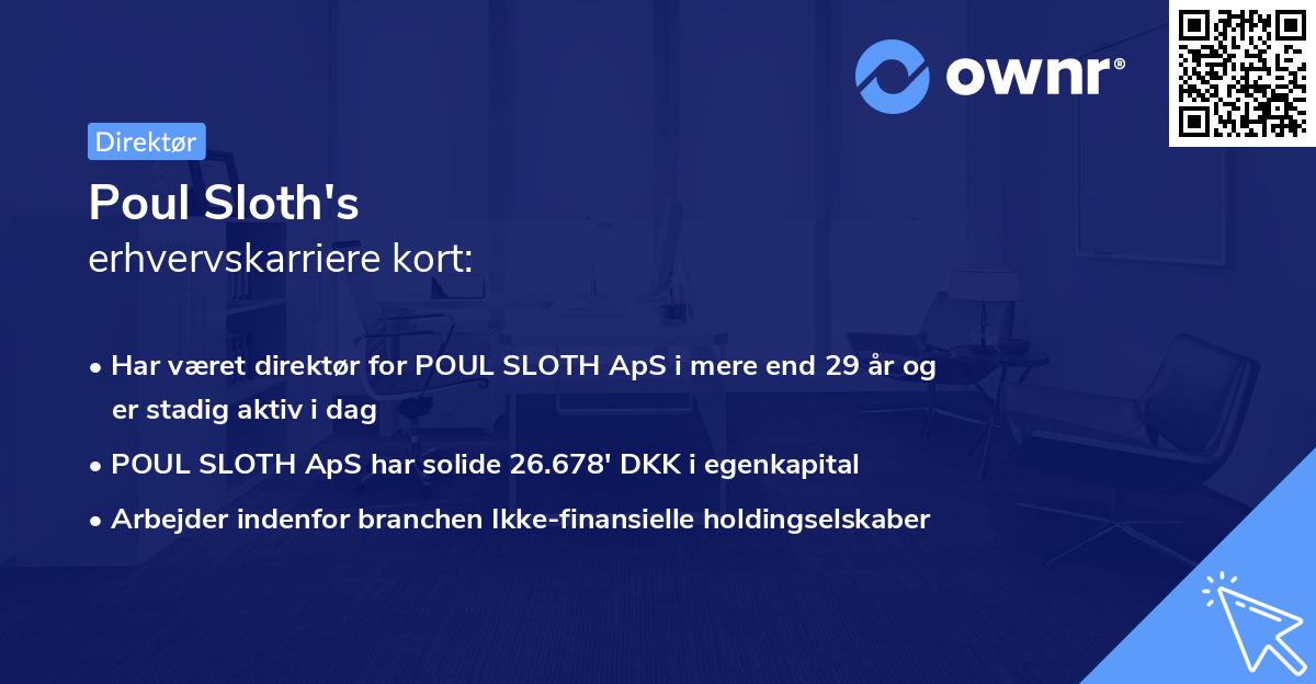 Poul Sloth's erhvervskarriere kort