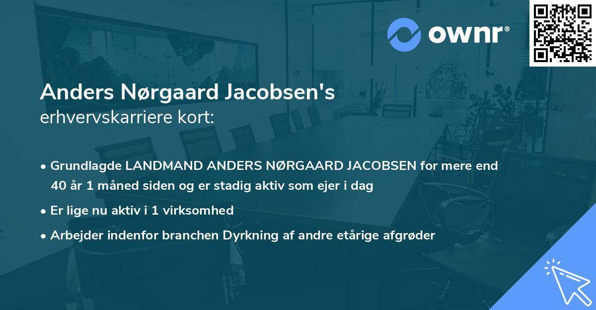 Anders Nørgaard Jacobsen's erhvervskarriere kort