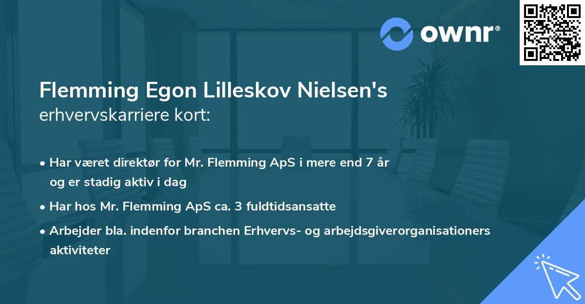 Flemming Egon Lilleskov Nielsen's erhvervskarriere kort