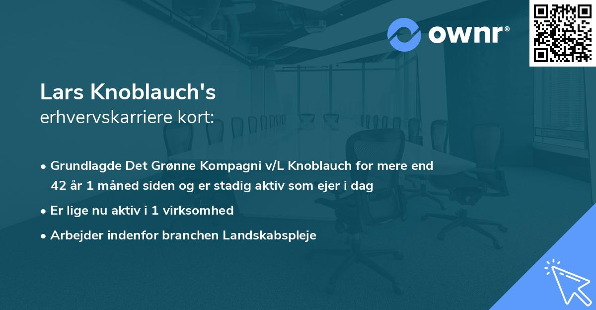 Lars Knoblauch's erhvervskarriere kort