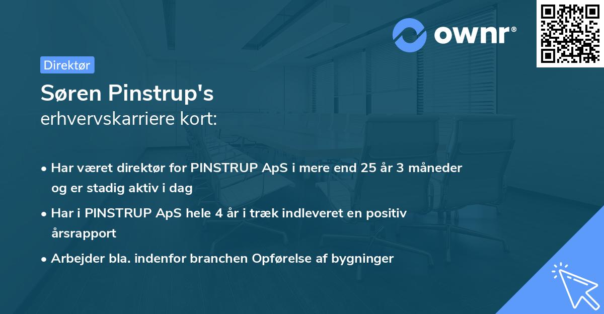 Søren Pinstrup's erhvervskarriere kort