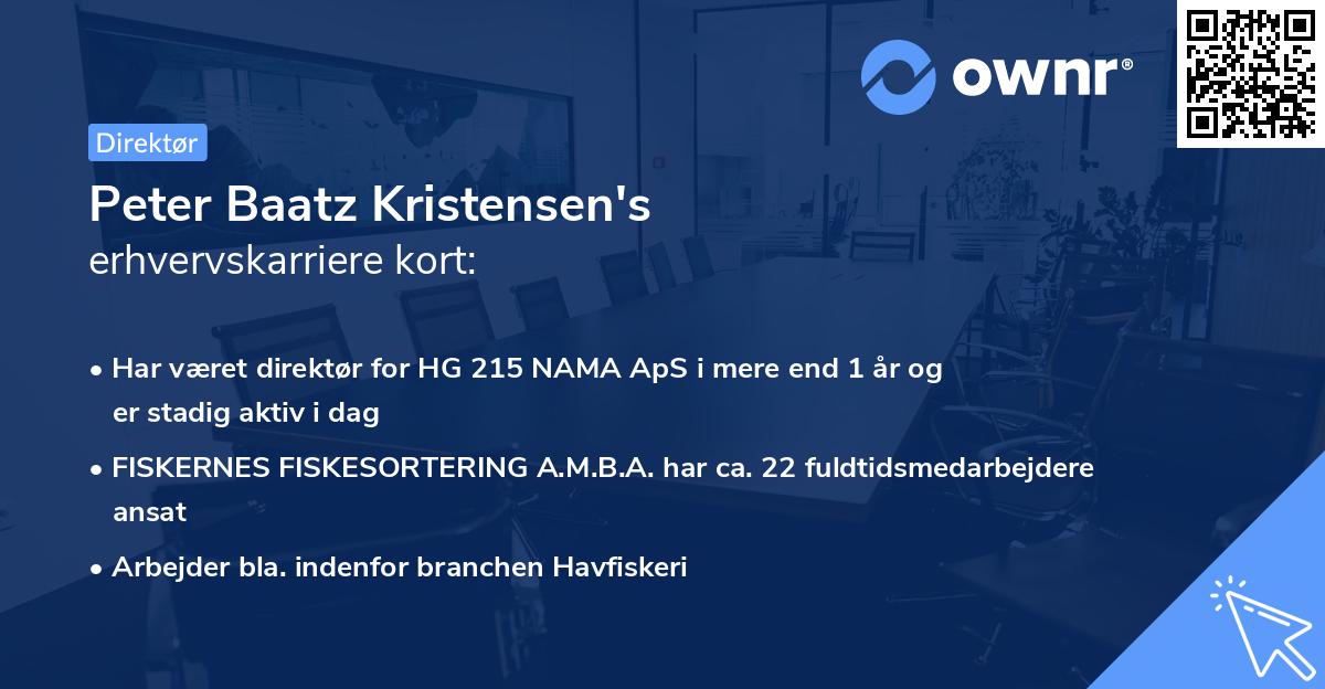 Peter Baatz Kristensen's erhvervskarriere kort