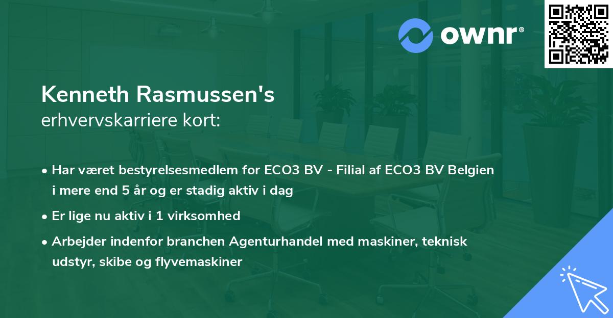 Kenneth Rasmussen's erhvervskarriere kort