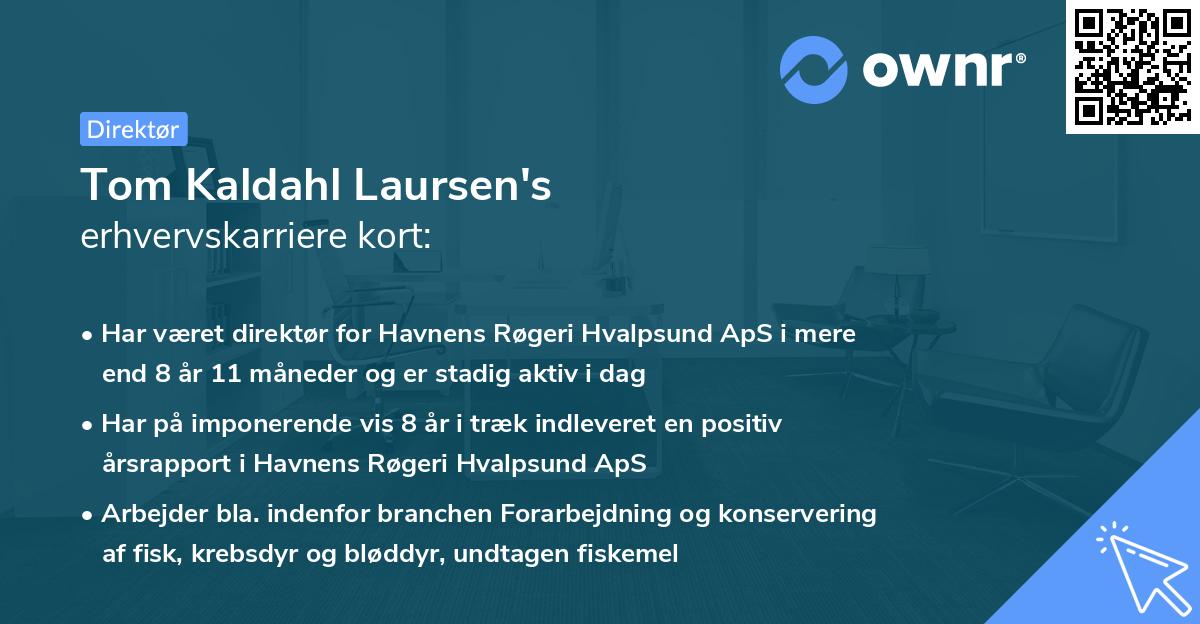 Tom Kaldahl Laursen's erhvervskarriere kort