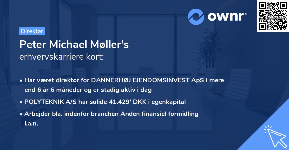 Peter Michael Møller's erhvervskarriere kort