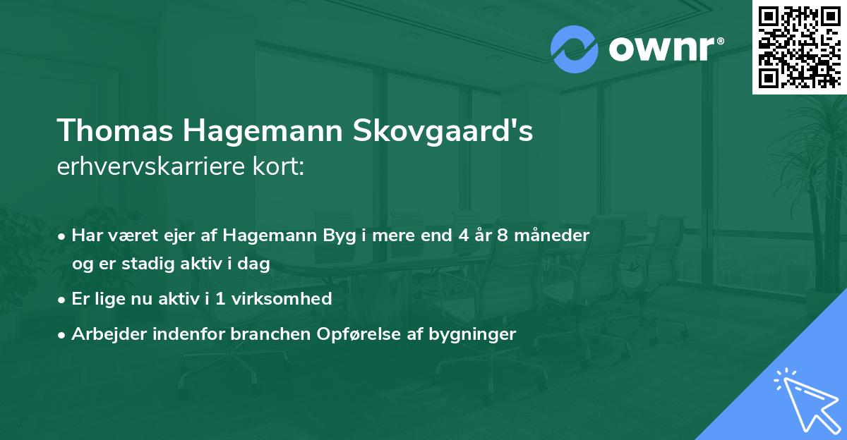 Thomas Hagemann Skovgaard's erhvervskarriere kort