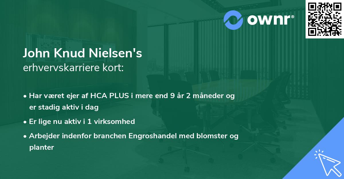 John Knud Nielsen's erhvervskarriere kort