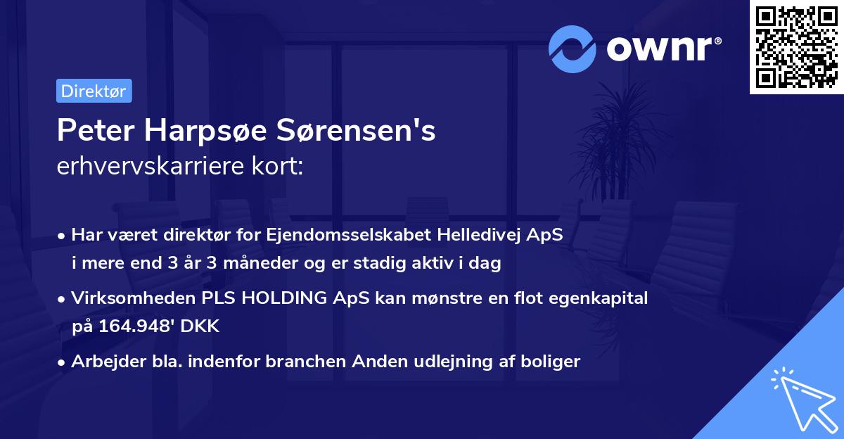 Peter Harpsøe Sørensen's erhvervskarriere kort